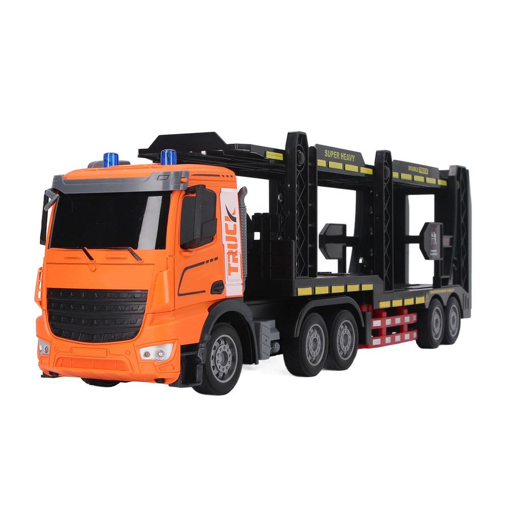 RC Semi Truck with Trailer Double Layer Full Function Sound Light Rechargeable Remote Control