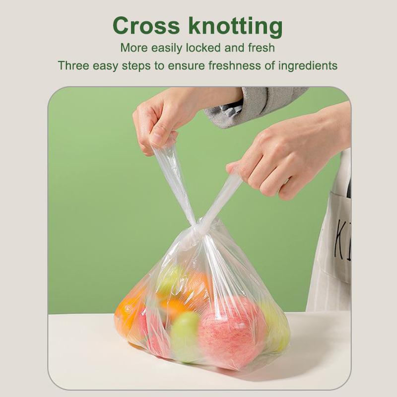 100 Pcs Plastic Bags Food Grade Fresh Preserving Bags Food Fruit Storage Bag Fresh Keeping Disposable Kitchen Packaging Bags