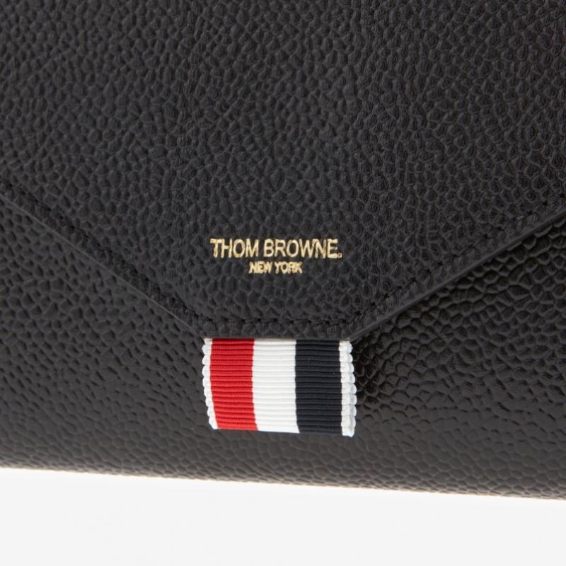 Thom Browne Pebble Grain Three Stripe Tab Long Wallet Faw065a 00198 001