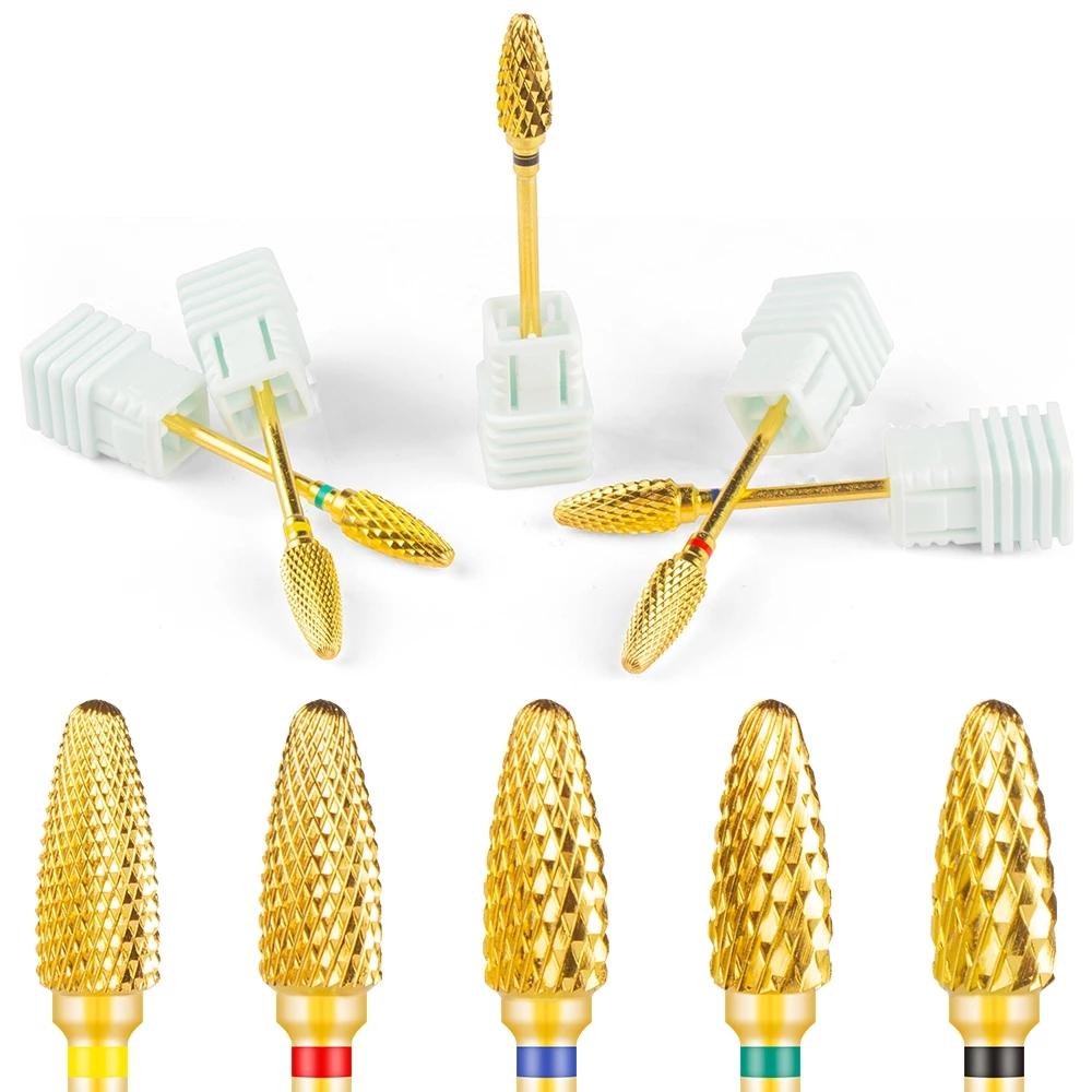 20ks wolframový vrták na nehty Manikúrní vrták pro strojní odstranění gelu na lak Frézka Frézka Frézka na nehty Příslušenství na pilníky na nehty Buffer