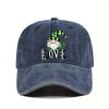 Gnome Shamrock Love St Patrick Day Baseball Cap Polyester Casual Adjustable Vintage Hat Unisex Outdoor