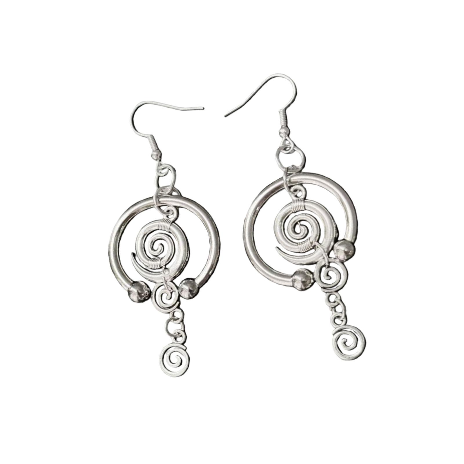 

Fashionable 5 Point Swirls Drop Earrings Comfortable Alloy Long Hook Ear Accessories Everyday Jewelry Gift 1