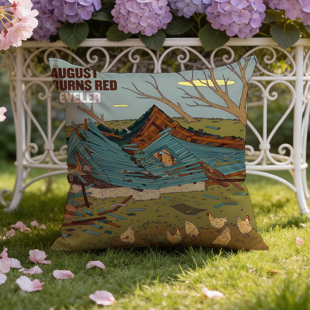 A-August B-Burns Red Band Cushion Cover Home & Car Dual-Scene Pillow Cover: Reversible for Premium Comfort