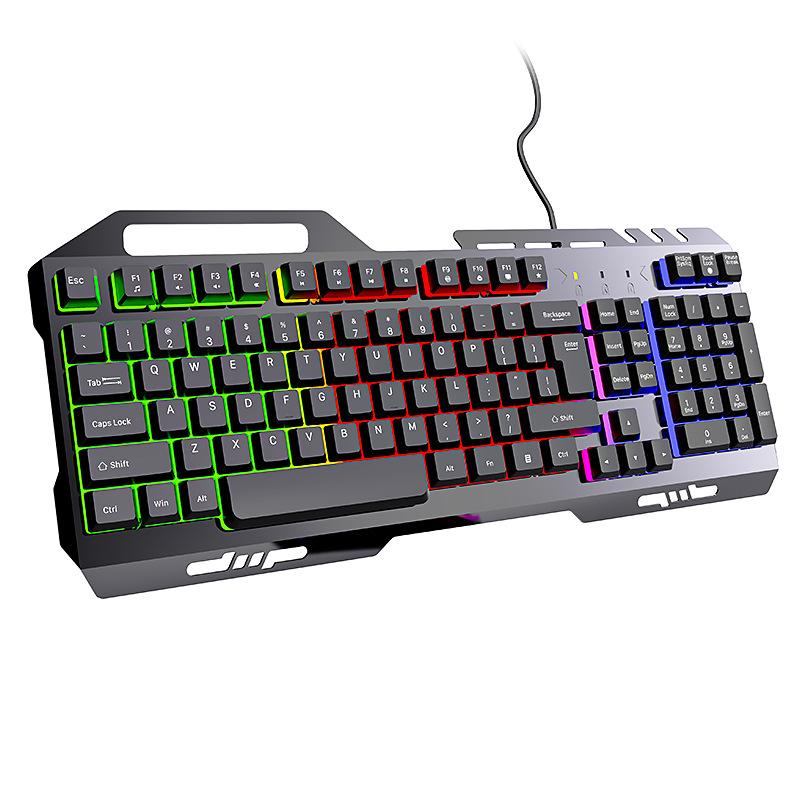 K320 Wired Gaming Keyboard and Mouse Suit for Business Office and E-sports Games