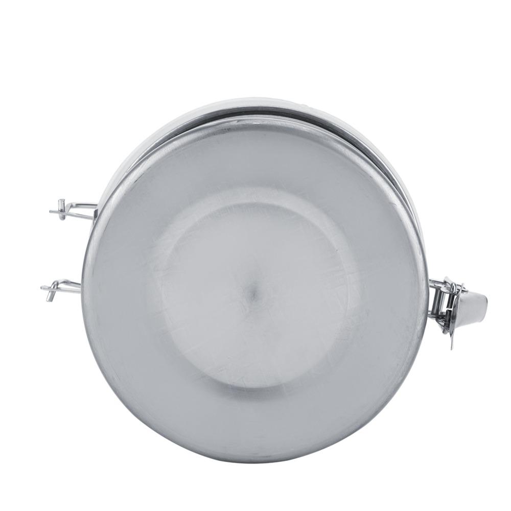 Stainless Steel Vacuum Sealed Storage Jar Transparent Cover Airtight Storage Container Sturdy Locking Clamp Kitchen Canister