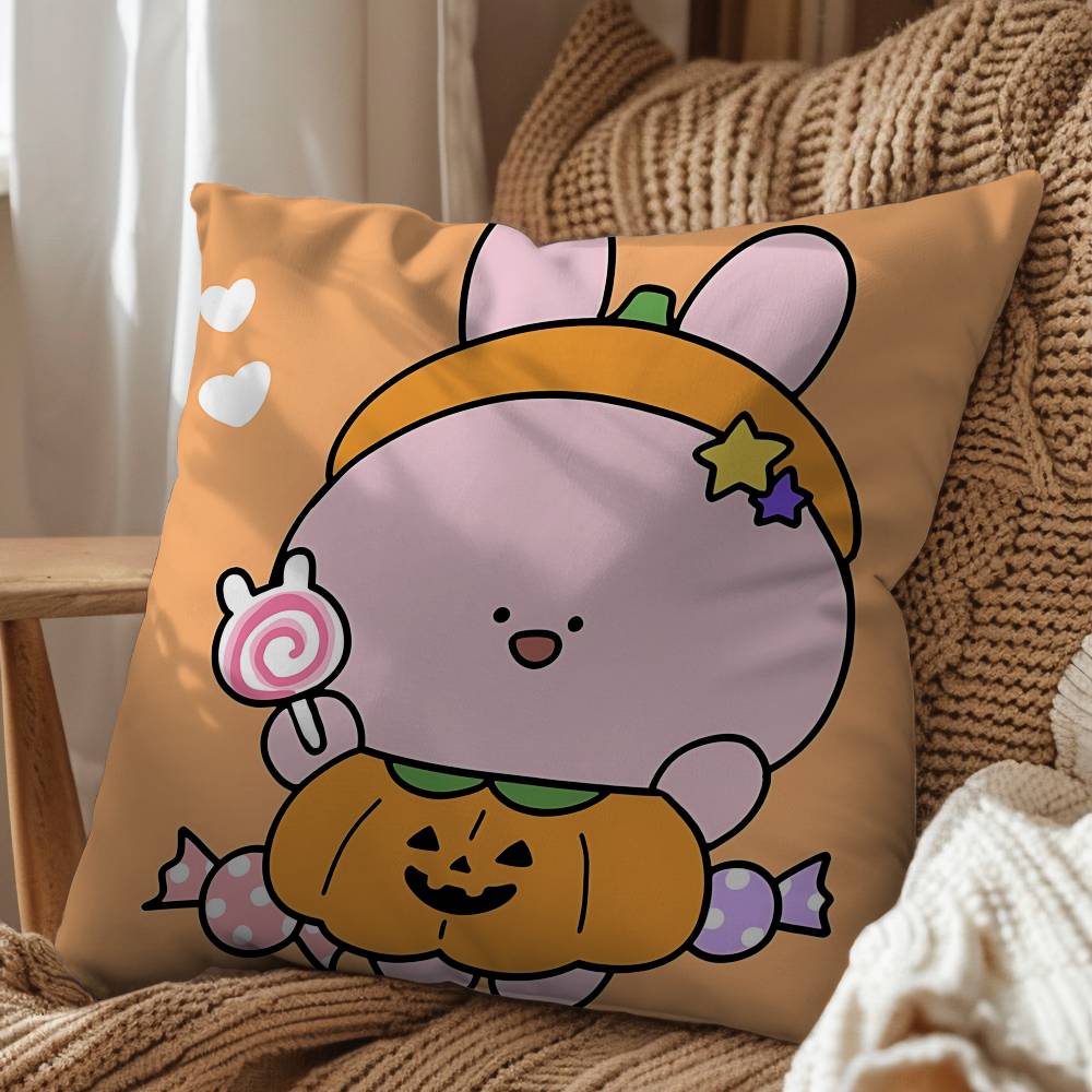 soft round Naughty Rabbit Asamimichan Pillow Case Living Sofa Cushion Cover Suitable For Home Bedroom Room Decoration