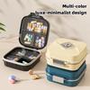Mini portable pill storage box, travel portable small medicine box, mini plastic grid stylish small medicine box