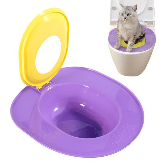 Cat Toilet Trainer Kit Reusable Litter Box Odor Control Urinal Seat Potty Cat Toilet Seat Insert Fits Standard Toilets