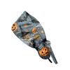 Halloween Themed Satin Hair Wrap Bat and Moon Design, Adjustable Head Scarf for Women and Girls