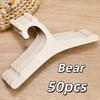 5-50pcs Baby Clothes Rack Wooden Children Clothing Hanger Cute Bear Hangers For Wardrobe Storage Tools Princess Room Decoration