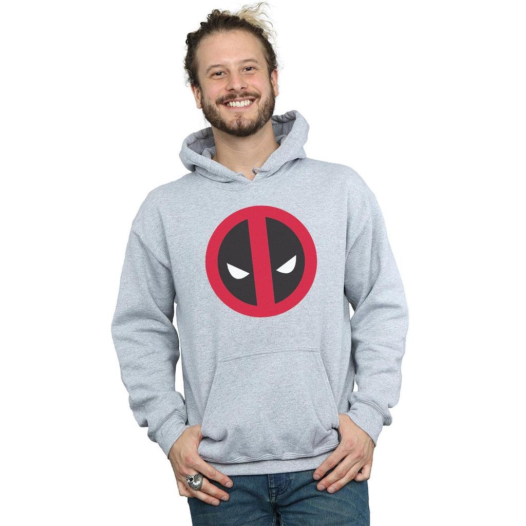 Marvel Mens Deadpool Large Clean Logo Hoodie