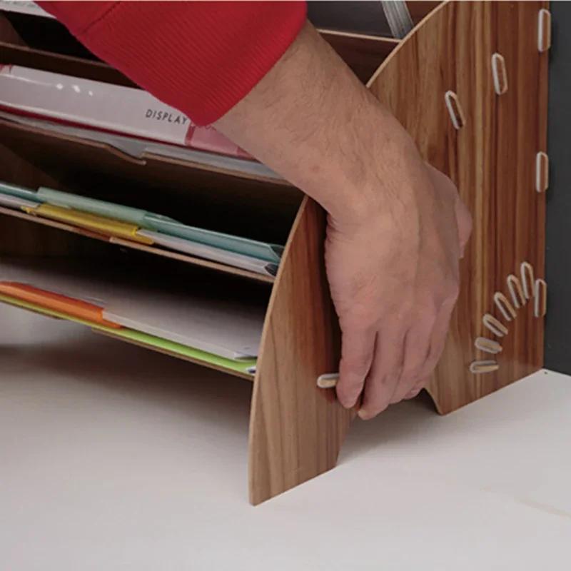 Mehrschichtiger Steh-Testpapierkorb Vertikaler Organizer Aktenständer A4 Datenspeicherregal Schülerbüro Schreibwaren Ordner Mappe