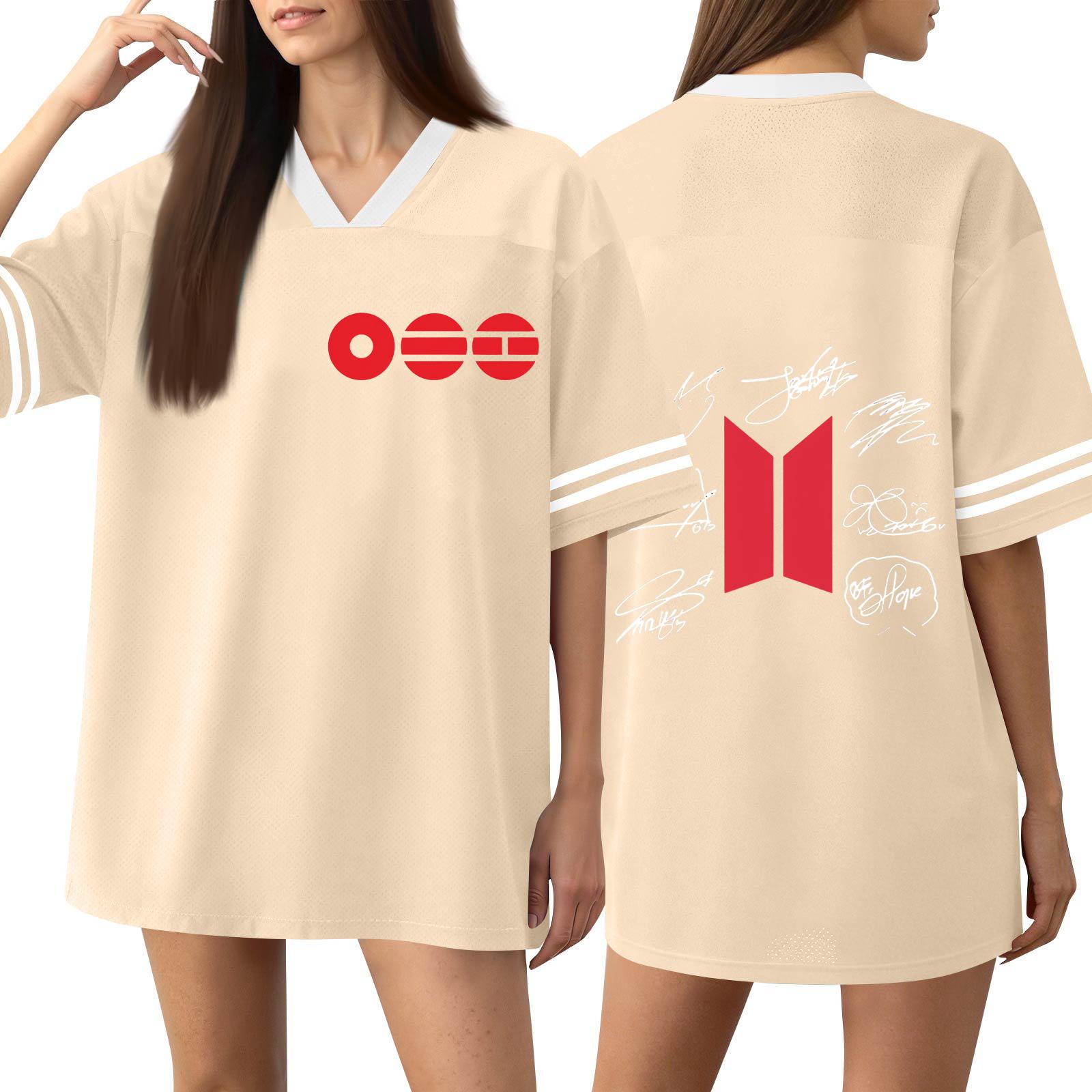 Women s Casual V-Neck Short Sleeve Pullover T-Shirt with Letter Print L