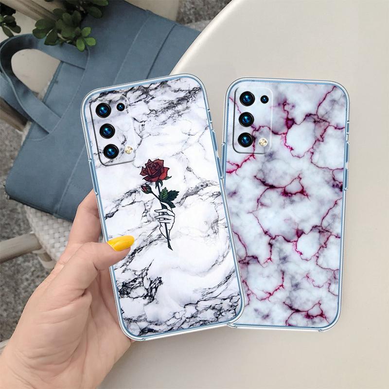 BH36 printing Marble Transparent Phone Case for Samsung Galaxy A04 A04S A14 A23 A34 A54 M23 M33 M52 M53