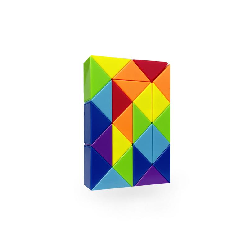 Rainbow Puzzle Fidget Toys Transformable Cube Kid Educationtoys Brain Teaser 24/ 48 Segments Magic Rule Snake Speed  Cubes Twist