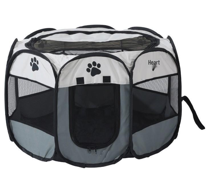 Octagonal Foldable Pet Playpen: Waterproof, Scratch-Resistant Whelping Box and Tent for Dogs and Cats.