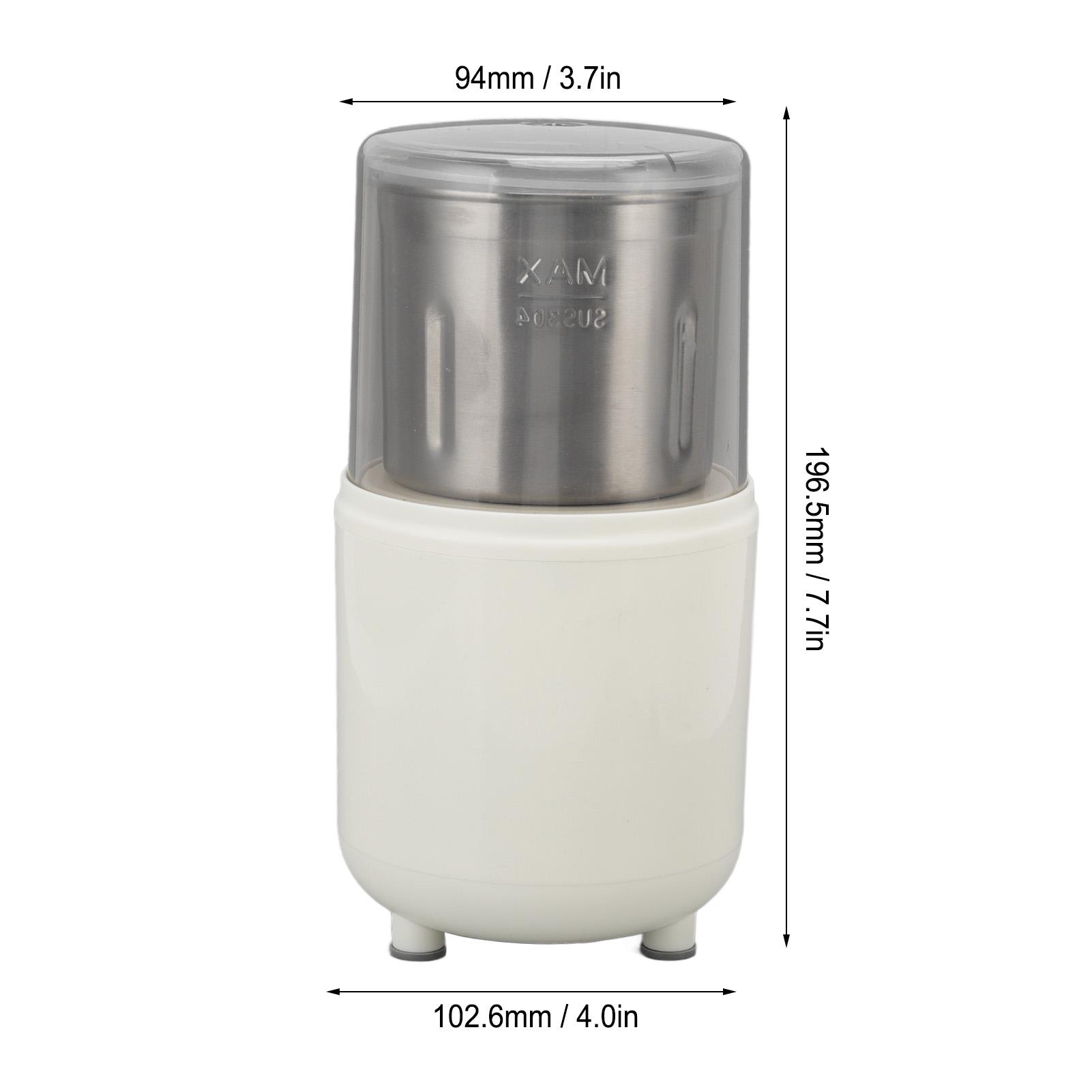 

Электрическая кофемолка для зерен 220 В, зернодробилка для зерен, бытовая электрическая кофемолка из нержавеющей стали для кухни UK белый