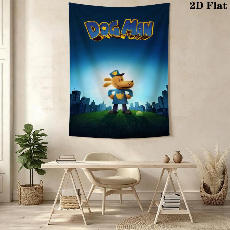 Dog Man Tale Friendship Courage Tapestry Fashion Print Background Cloth Soft Wall Covering Decoration Atmospheric Background Cloth