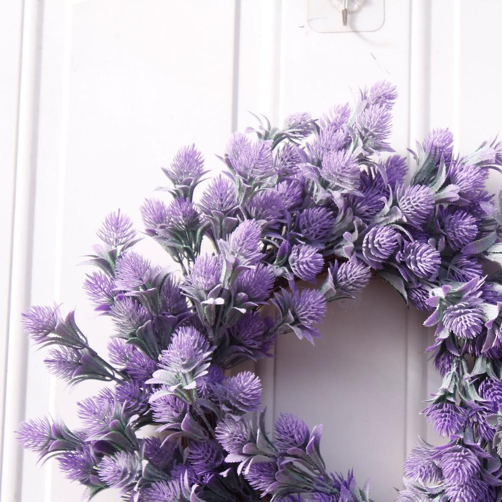 Artificial Flower Wreath for Front Door 18.1 Inch Spring Summer Fake Floral Wreath for Home Wedding Farmhouse Holiday