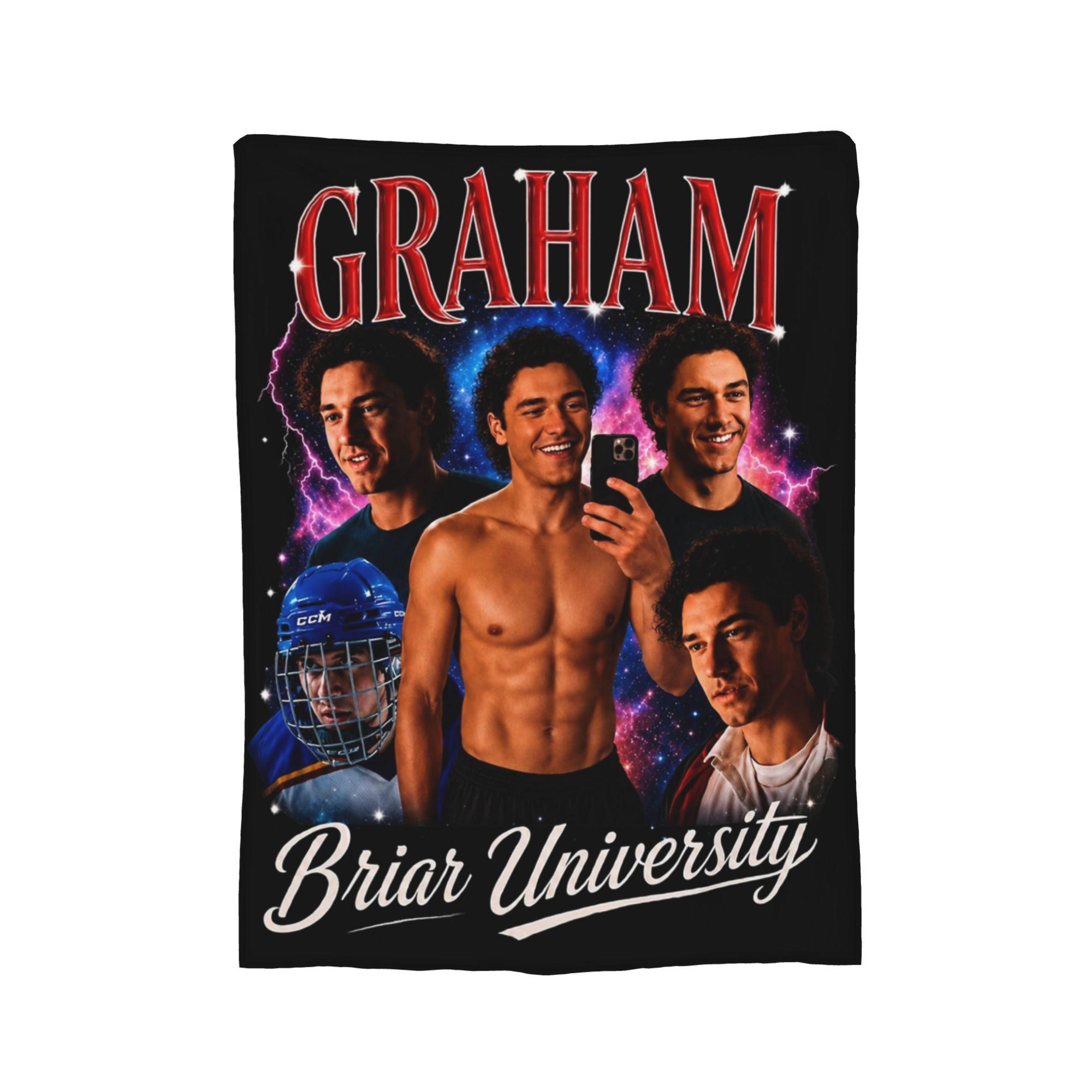 Garrett Graham Off Campus Dekentje Fluweel Decoratie Multifunctioneel Warm Plaid voor Beddengoed Bank Pluche Dunne Deken Size: 75*100cm, Weight: 230 GSM black