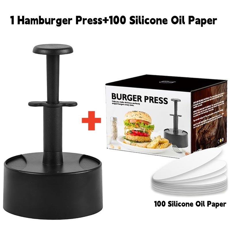 Burgerpresse, ABS-Griff Edelstahlfeder Pressen von Fleischpatties, Küchen-Kreispresse Hamburgerfleischpresse