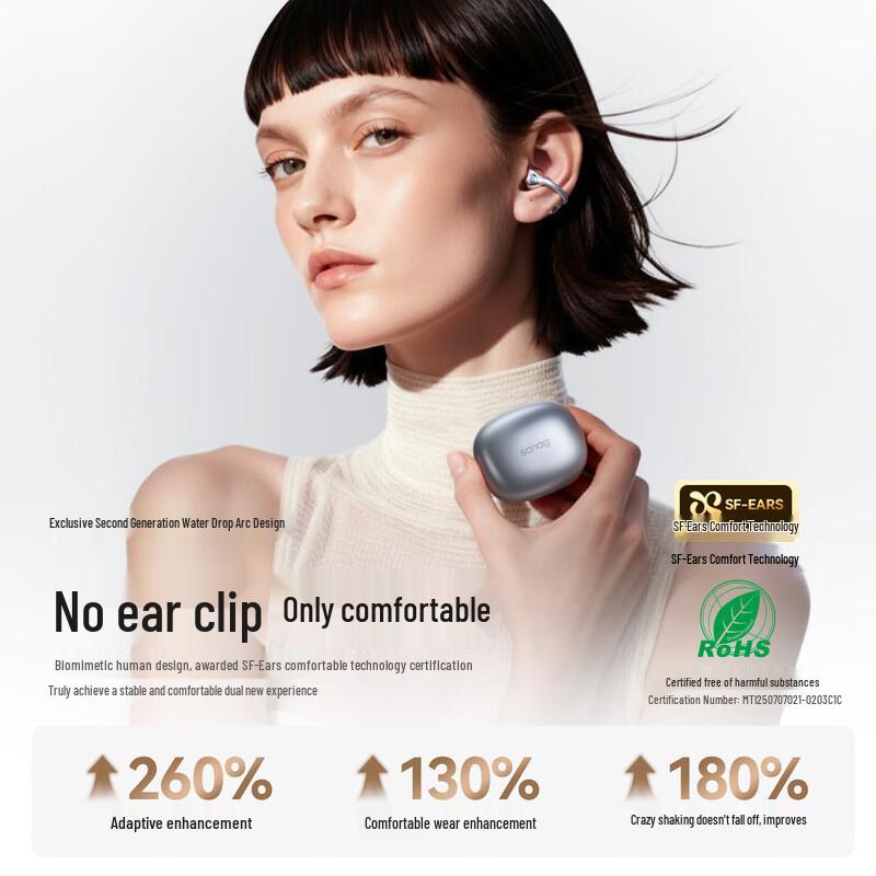 Sena F30 Air-Bone Conduction Ear-Clip Bluetooth Headphones