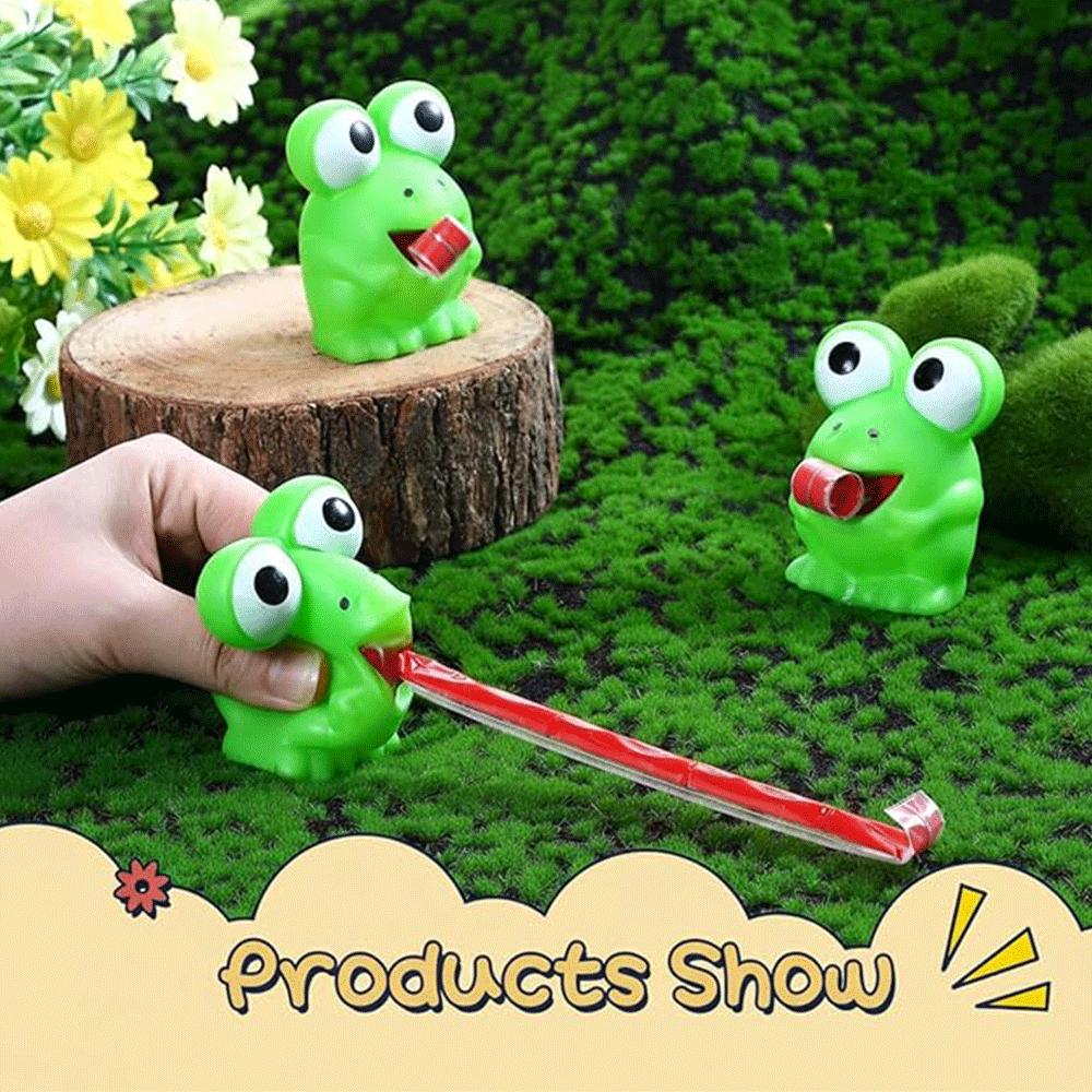 Pinch Frog Dinosaur Sticking Tongue Out Toys Funny Sensory Stress Relief Fidget Toys Cat Toys Birthday Gifts for Kids Children