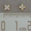 Exquisite 14K Gold-Plated S925 Four-Leaf Clover Stud Earrings with Fresh Flower Design