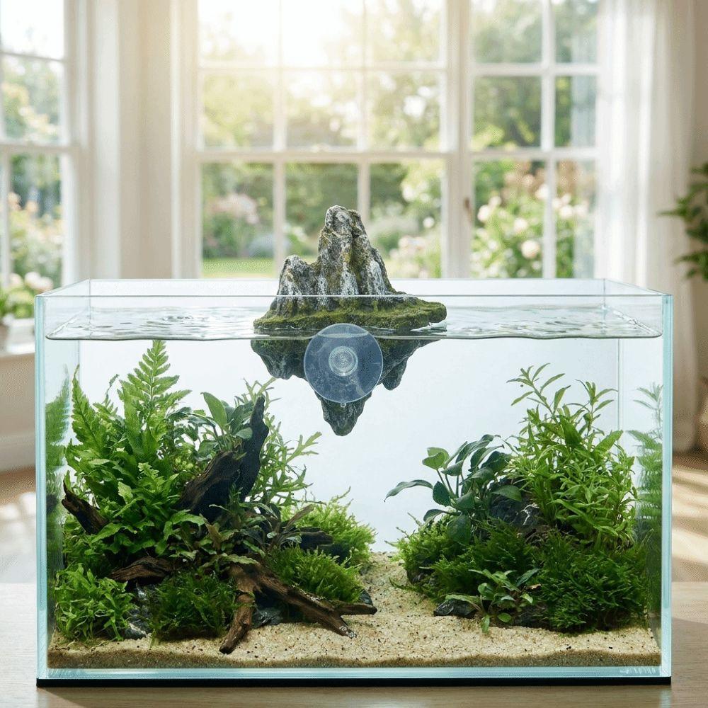 Handmade Aquarium Floating Rocks Realistic Rockery Landscaping Stone Desktop