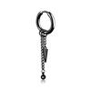 Vnox 1 Stuk Gotische Punk Hoepel Oorbellen voor Mannen Vrouwen, Zwart Roestvrij Staal Huggie Hoops Oor Sieraden, Kruis Geometrisch Hangend