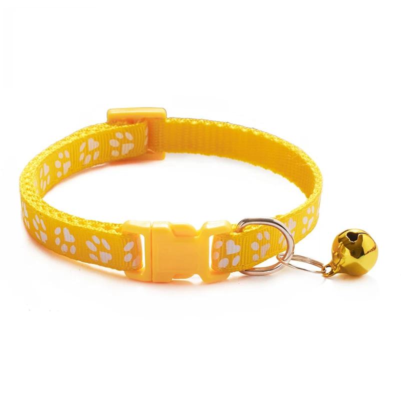 Popular Multi-color Optional Necklace Ring Cat Rope, Cat Bell Collar Dog Print Cat Collar Pet Supplies