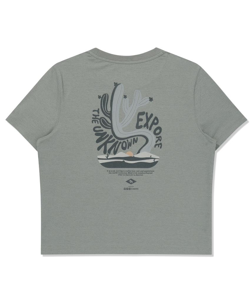 BBC EARTH Women'S Desert Policot T-Shirt Ash Blue