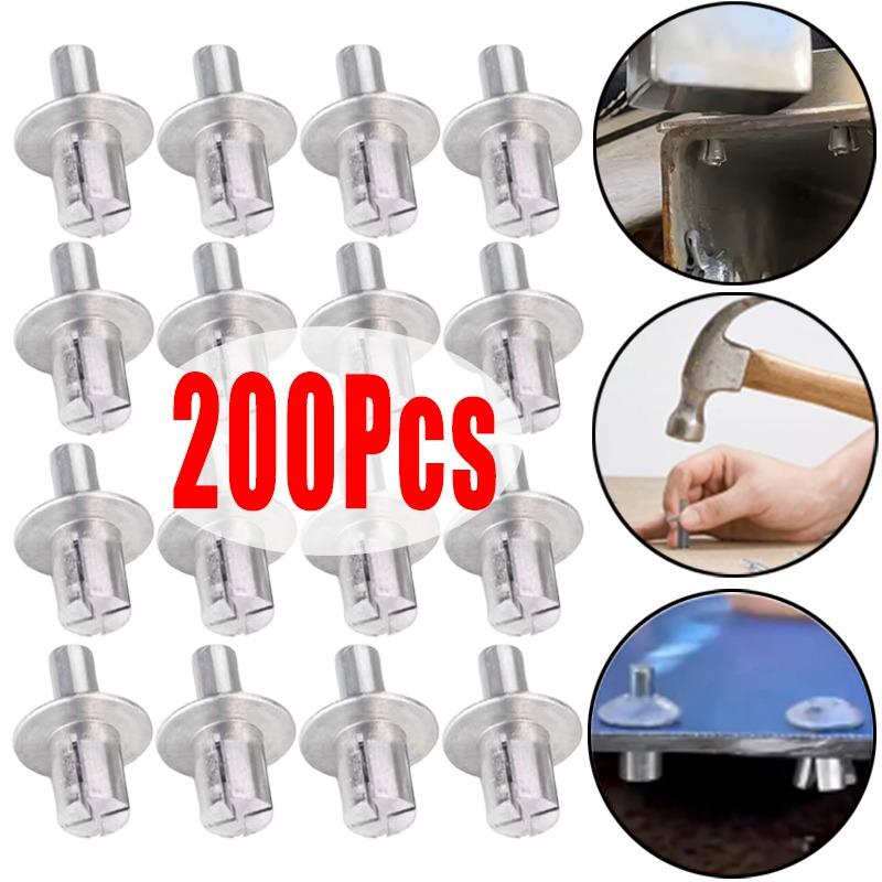 Aluminum Core Rivets Hammer Drive Expansion Nails Round Head Percussion Tapping Screws Fixing Nail Home Furniture Screw Fastener