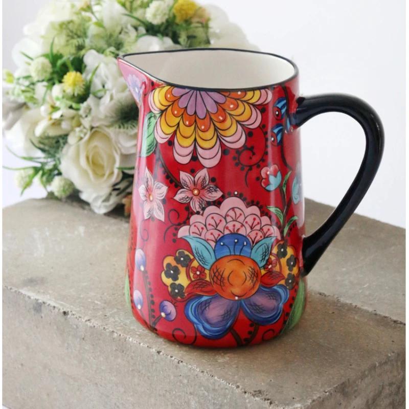 High Capacity Juice Cup Household Use Jug for Water Container Creative Living Room Vase Drinkware Cold Beverage Dispensing Jug