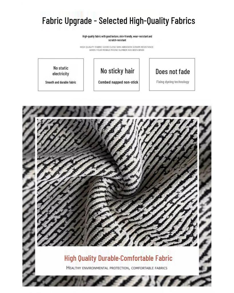 Relaxed Women's Chenille Fleece Striped Wide-Leg Pants for Autumn/Winter