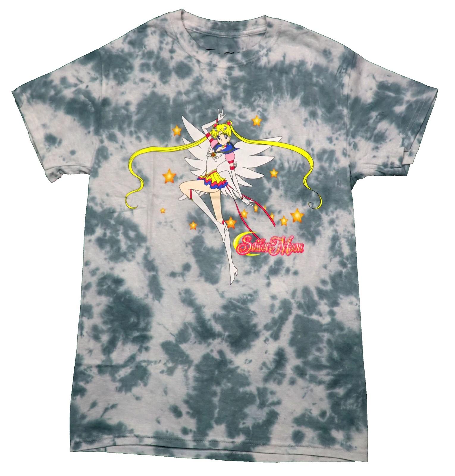Sailor Moon New Adult T-Shirt - Power Stance Among Stars Tie Dye L