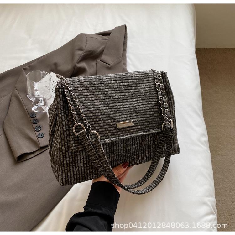 Casual Women's Shoulder Bag 2025 New Trendy Large-capacity Commuter Tote Bag Fashionable Niche Chain Messenger Bag