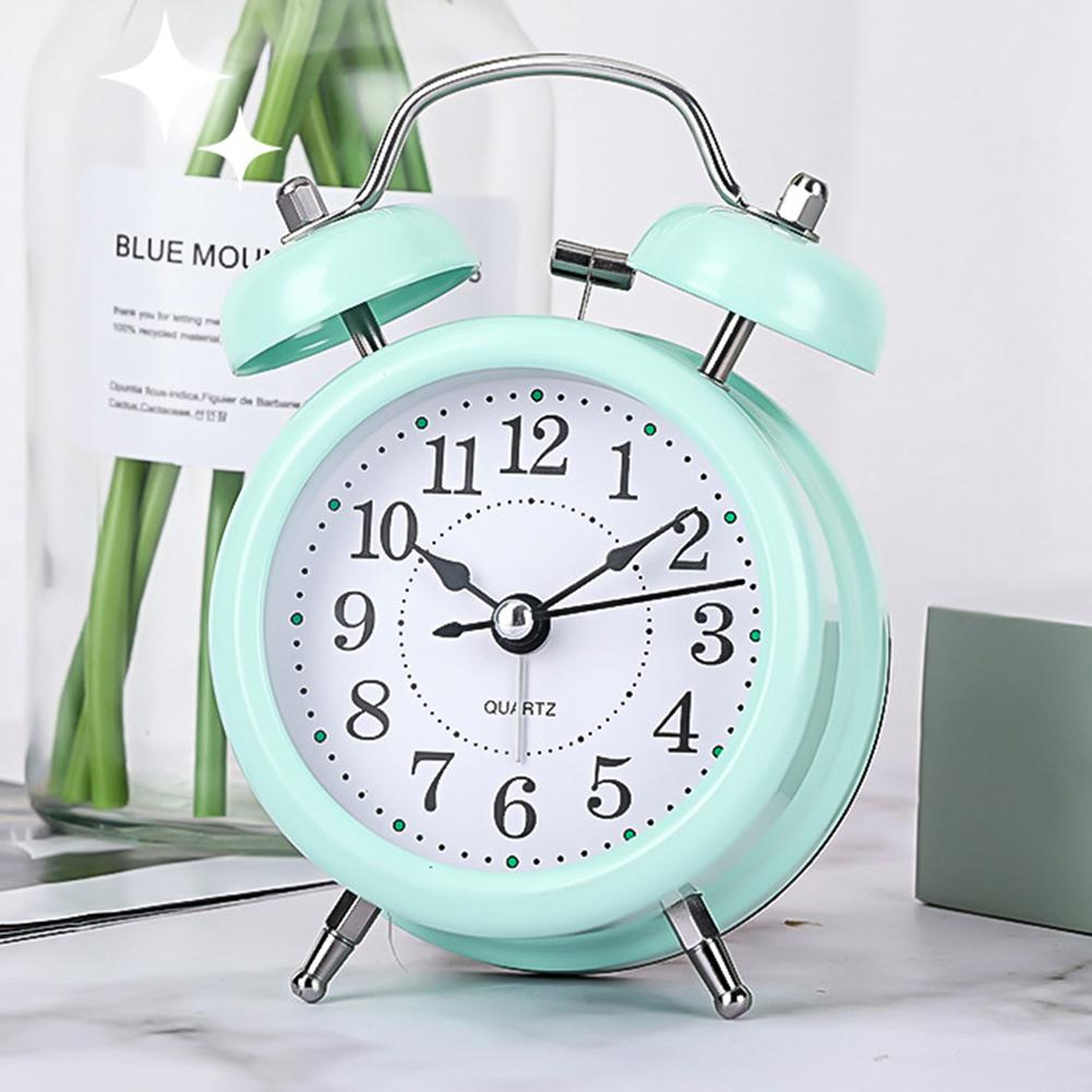 Alarm Clock,Dormitory Student Alarm Clock,Multifunctional Metal Small Alarm Clock,Children's Bedroom Bedside Dedicated Clock,