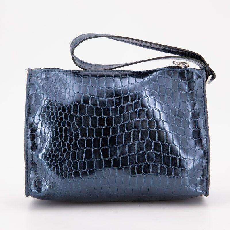 Pochette façon croco avec dragonne 21x15x8cm Femme O BAG