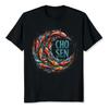Bedrucktes T-Shirt Koi-Fisch Wirbel Ausgewählt
