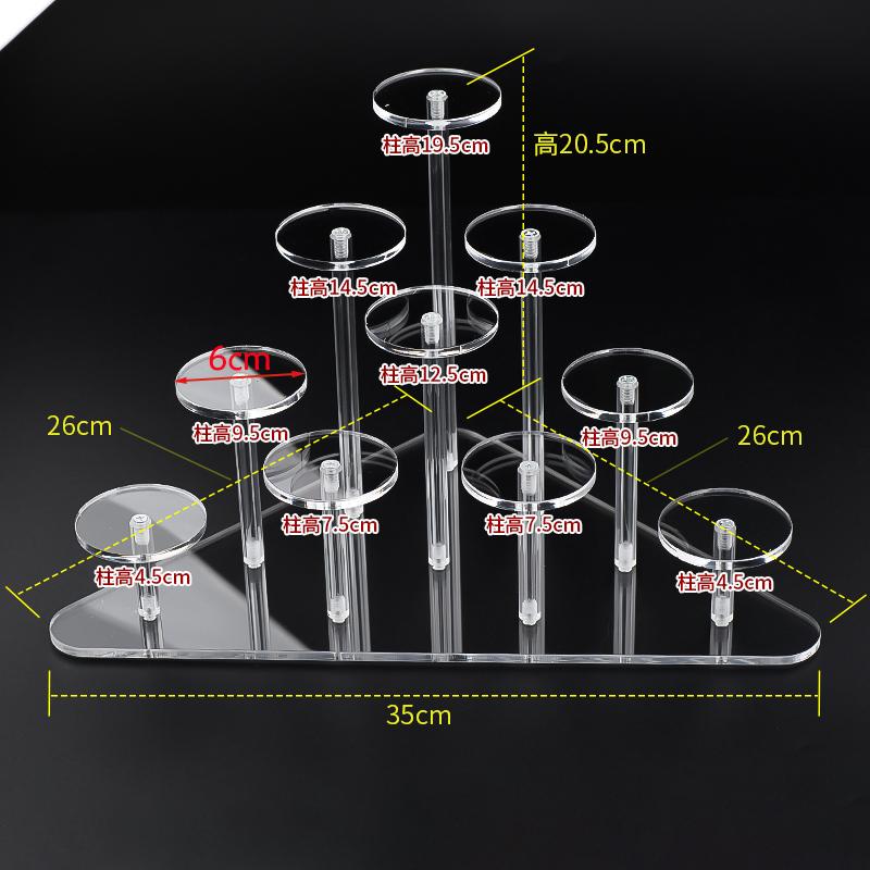 Round Acrylic Jewelry Stand Acrylic Display Riser Stands Dessert Tower Display Tower for Jewelry,Rings,Earrings,Mini Figurines
