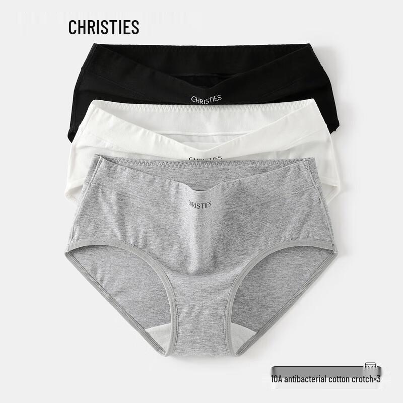 Christies Women's 10A Antibacterial Cotton Seamless Mid-Waist Underwear 3-Pack