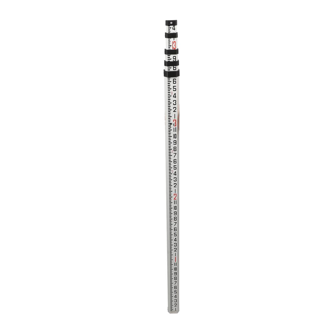 Telescopic Tower Ruler Dual Scales Thick Aluminum Alloy Retractable Rectangular Leveling Rod with