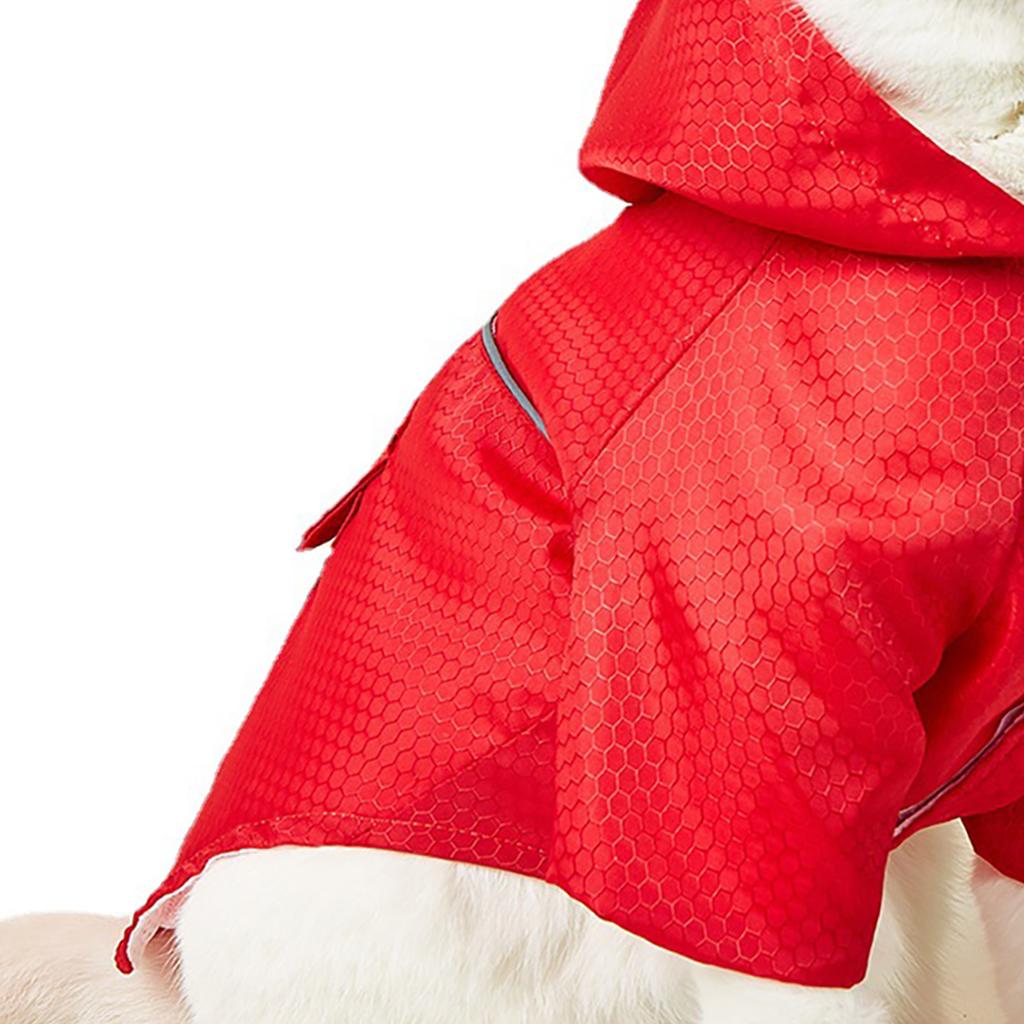 Hondenregenjas met capuchon en reflecterende strip, leeuwsgat, waterdichte hondenregenkleding, jas voor puppy