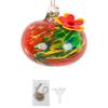 Droplet Shaped Bird Feeder Glass Ball Water Container Easy To Clean Hummingbird Feeder  For Window