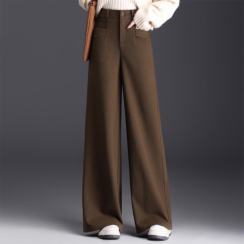 

Women s High-Waisted Wool Blend Wide-Leg Pants - Autumn/Winter 2025 Collection M/27