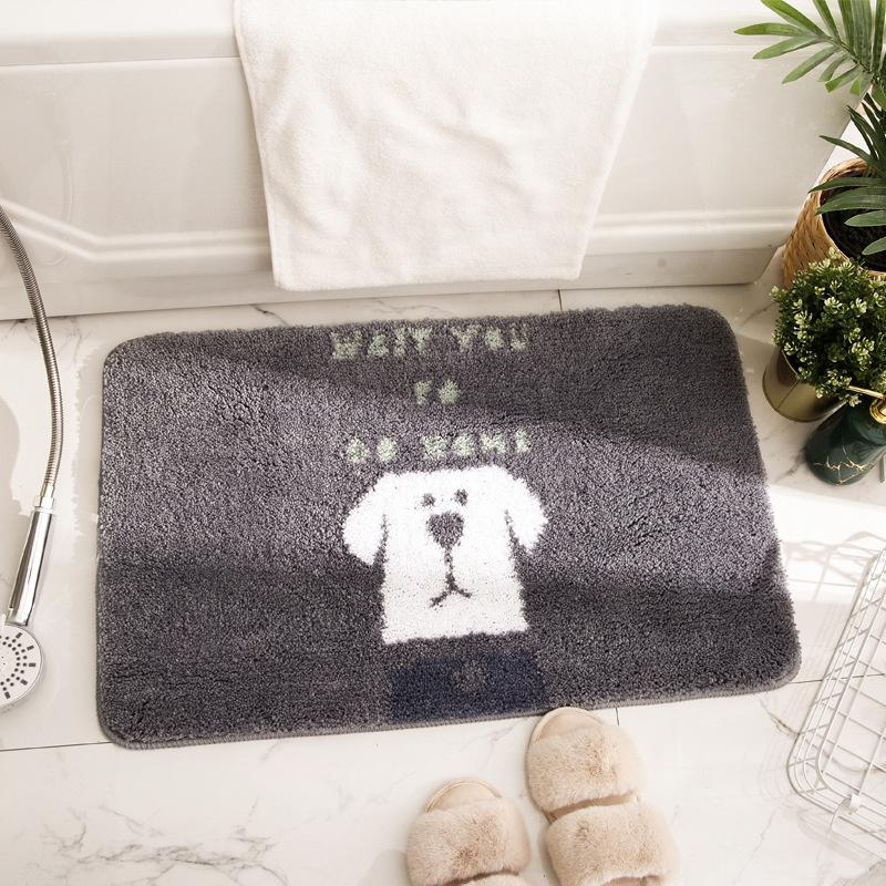 Cartoon cute pet bathroom floor mat carpet household door-to-door door door mat bathroom non-slip mat water-absorbing quick-drying foot mat