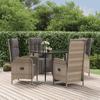 VidaXL Garden Dining Furniture and Cushions 5 Pcs Black and Grey 3185185
