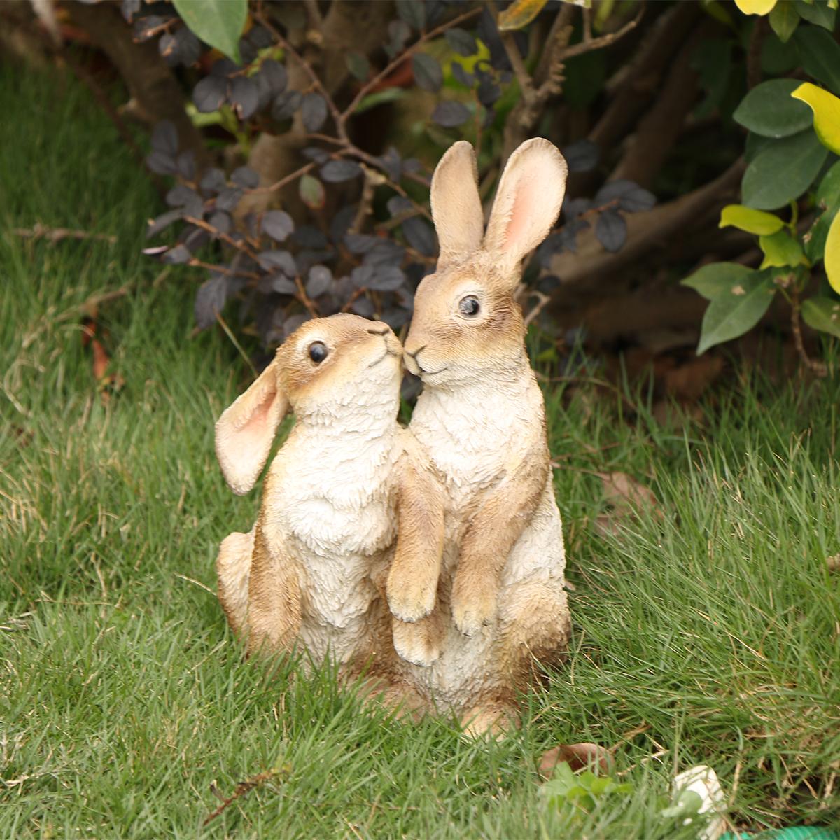 1pc Easter Figurine Rabbit Easter Bunny With Flower Crowns Easter Figurine Decorations For Table Decorations New Year Gifts