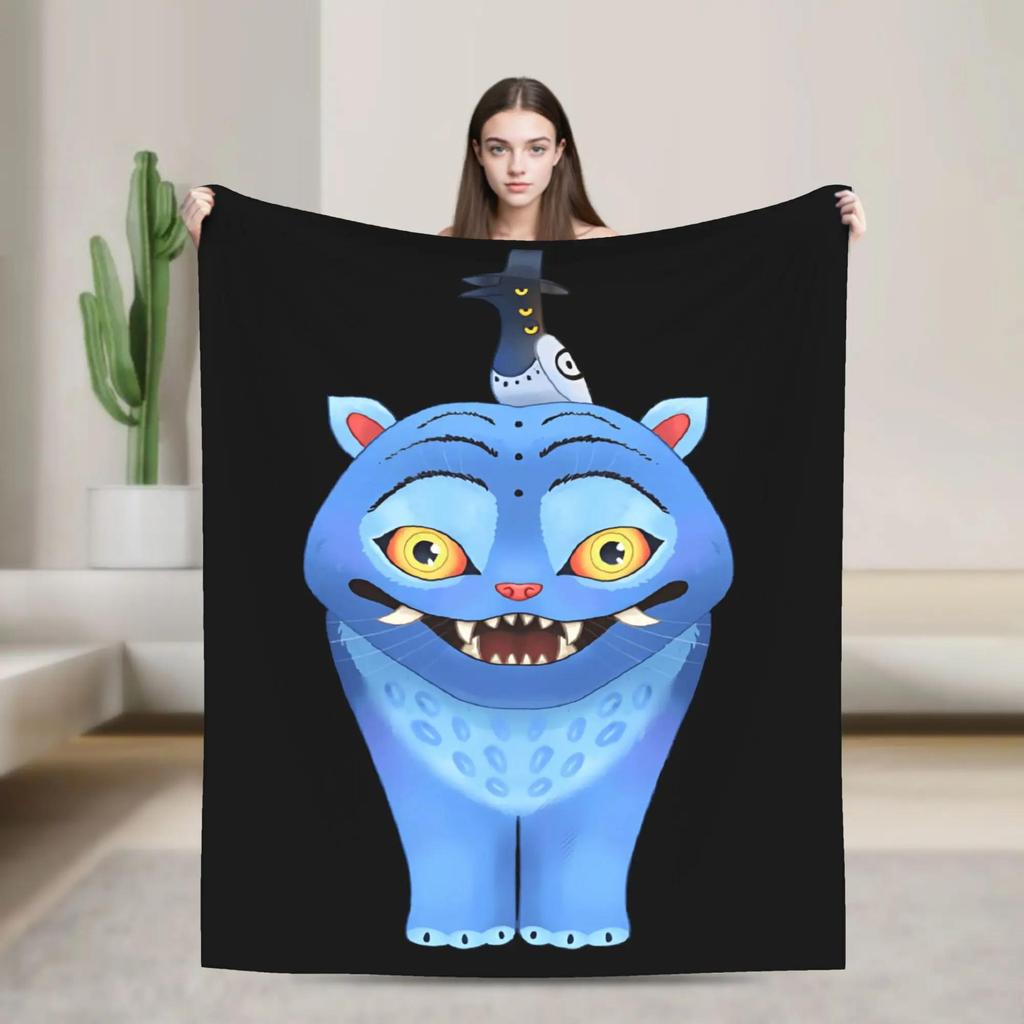 Warm Derpy Tiger and Bird KPop Inspired Throw Blanket for Couch Bed Sofa Travel Blanket Bedspread Cover